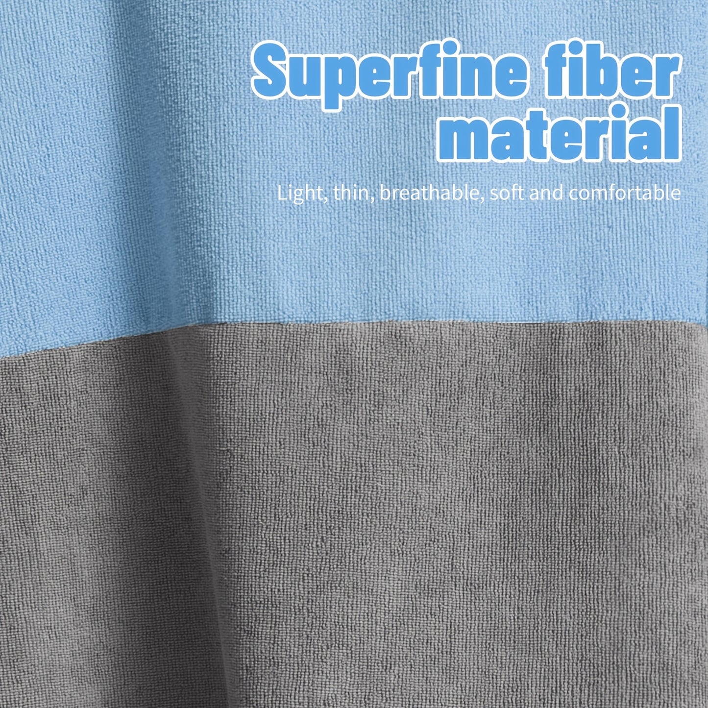 Mutao Quick-Dry Hooded Changing Robe - Cozy Terry Towel Poncho with Front Pocket, Windproof & Perfect for Beach, Surfing, Diving, Swimming - One Size Fits All, Machine Washable