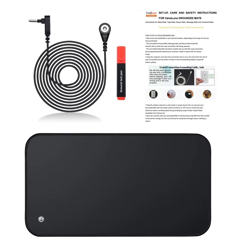 30X60CM Earthing Mat Grounding，Pad Grounding Mat for Desk for Improves Sleep,Enhanced Circulation,Reduces Inflammation & Pain