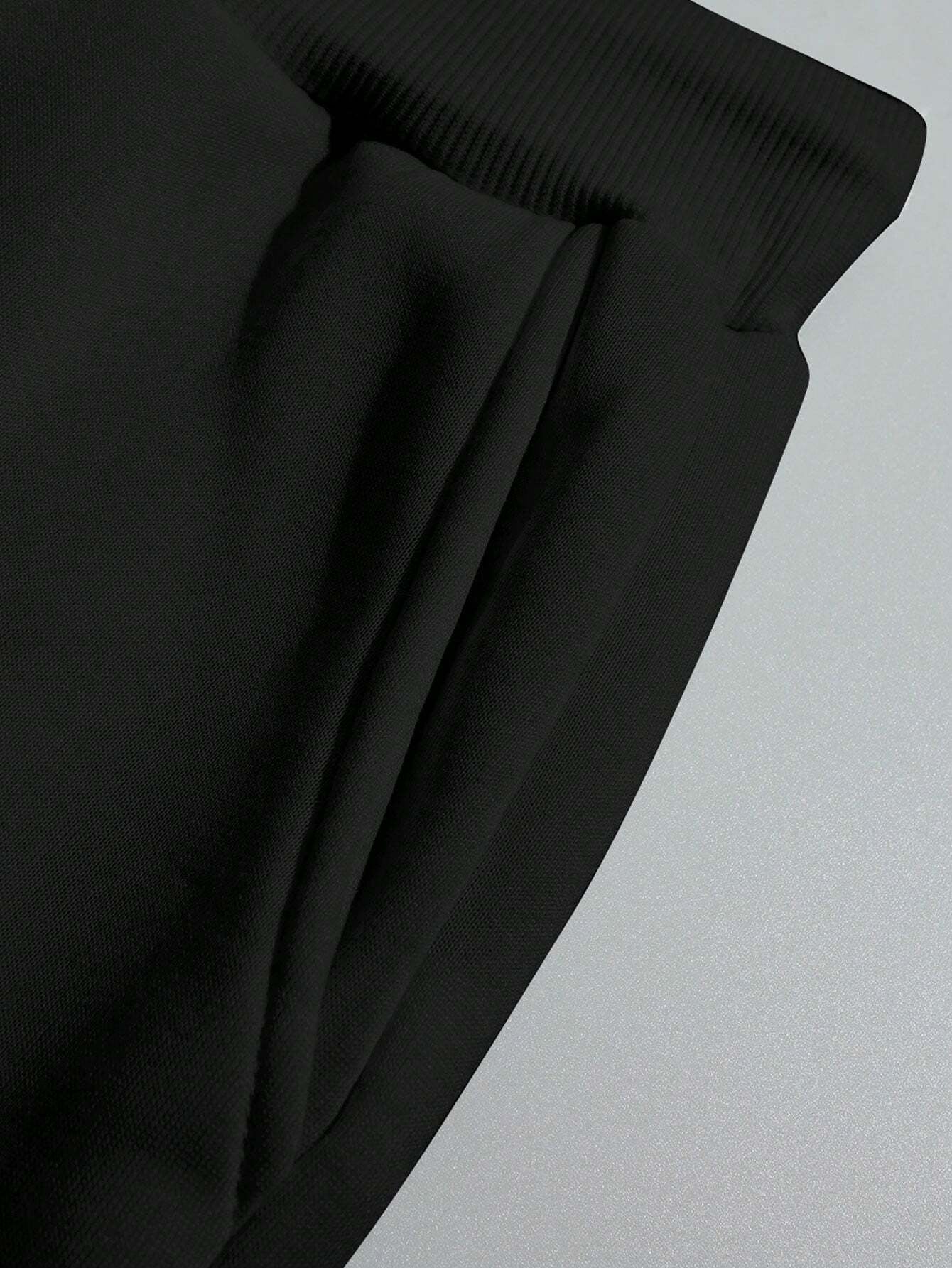 Manfinity Homme Men'S Casual Letter Print Oversized Sweatshirt and Jogger Pants Set, Fall Clothes