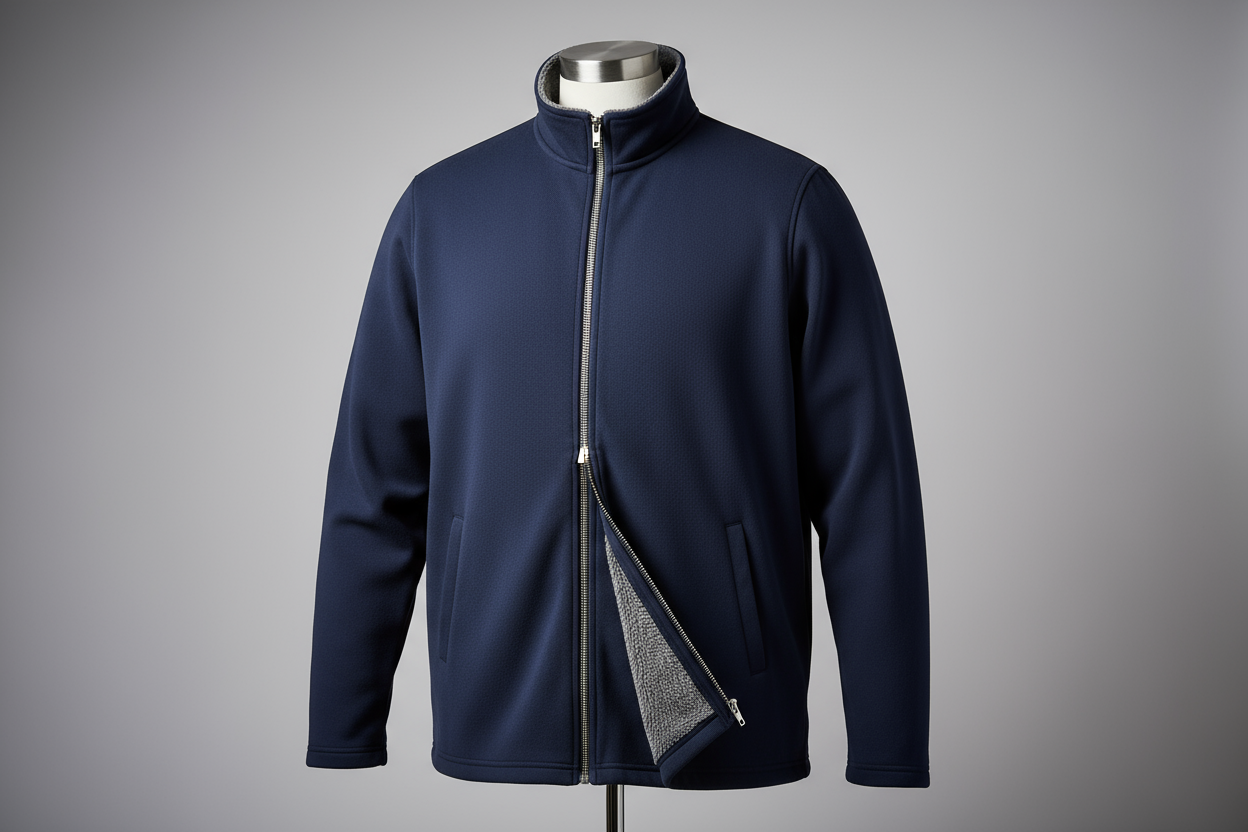 Elevate your casual wardrobe with this refined men's plus-size fleece-lined zip-up top. Crafted for comfort and style, the soft interior lining provides warmth without excess bulk, while the clean zip-front design offers versatile layering options. The generous cut ensures a flattering fit for larger frames, making it an essential piece for transitional seasons. Perfect for weekend outings or relaxed professional settings, this top seamlessly bridges casual and polished aesthetics.neavy blue