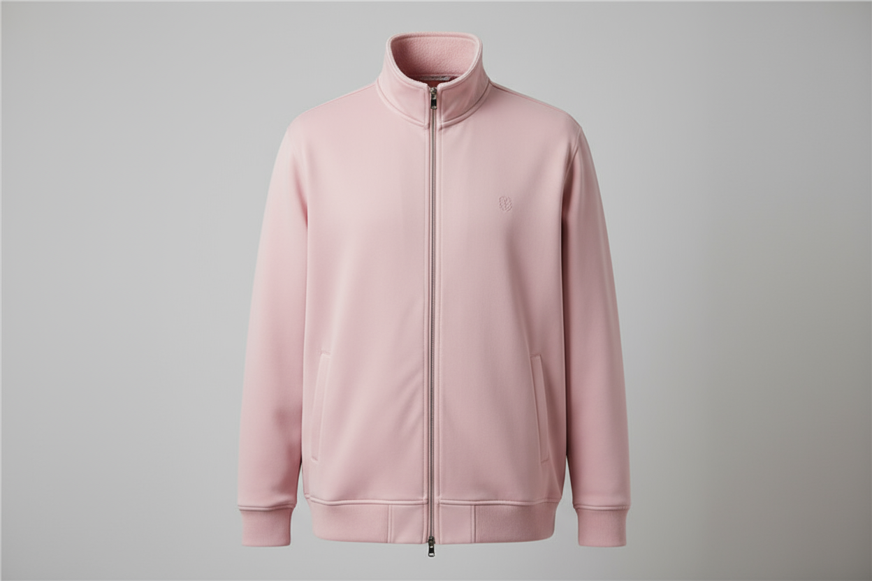 Elevate your casual wardrobe with this refined men's plus-size fleece-lined zip-up top. Crafted for comfort and style, the soft interior lining provides warmth without excess bulk, while the clean zip-front design offers versatile layering options. The generous cut ensures a flattering fit for larger frames, making it an essential piece for transitional seasons. Perfect for weekend outings or relaxed professional settings, this top seamlessly bridges casual and polished aesthetics.sakura pink colour