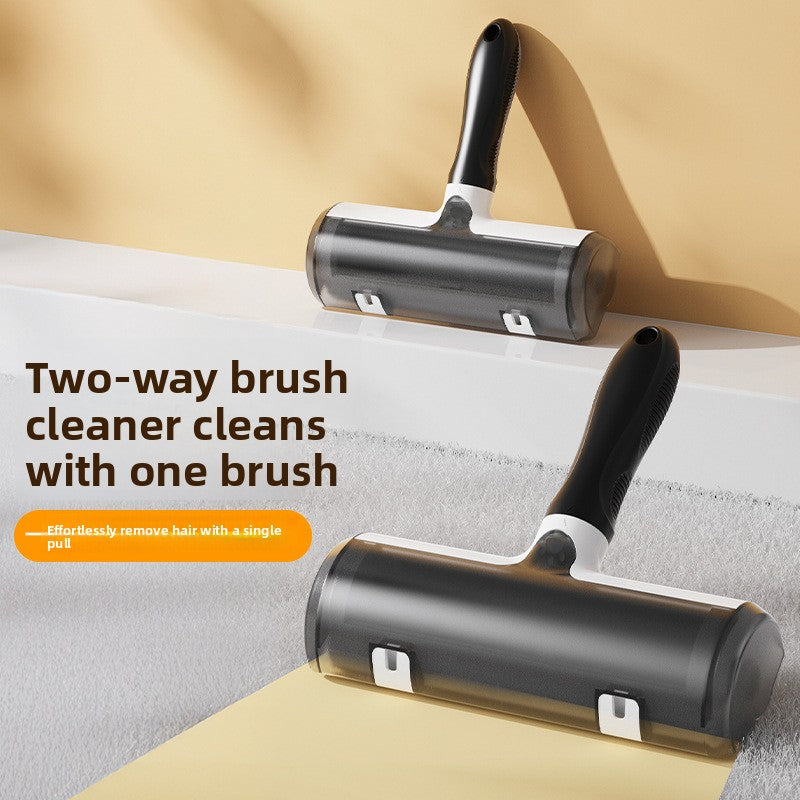 Pet roller-type hair removal brush